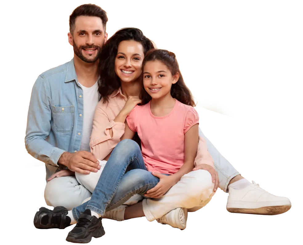 Familia disfrutando de su hogar